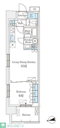 スカイグランデ津田沼の物件間取画像